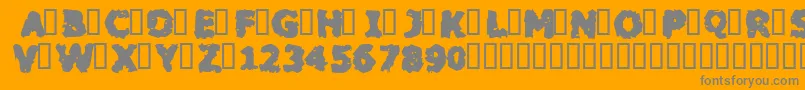 Blacm Font – Gray Fonts on Orange Background