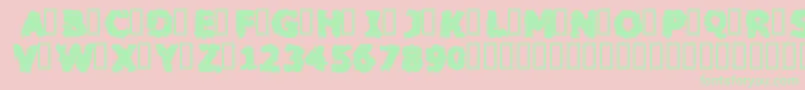 Blacm Font – Green Fonts on Pink Background