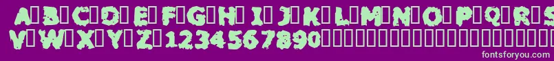 More about Blacm Font Blacm Font – Green Fonts on Purple Background