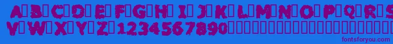 Blacm Font – Purple Fonts on Blue Background