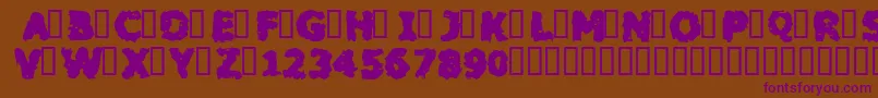 Blacm Font – Purple Fonts on Brown Background