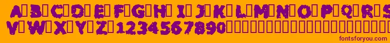 Blacm Font – Purple Fonts on Orange Background
