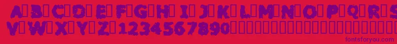 Шрифт Blacm – фиолетовые шрифты на красном фоне