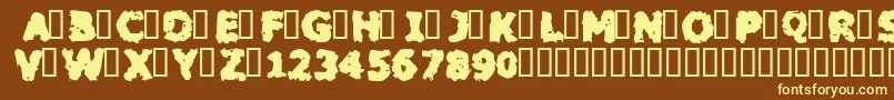 Blacm Font – Yellow Fonts on Brown Background