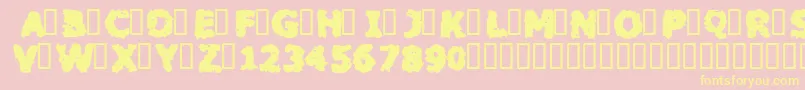 fuente Blacm – Fuentes Amarillas Sobre Fondo Rosa