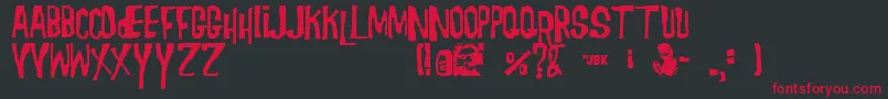 Morgus Font – Red Fonts on Black Background