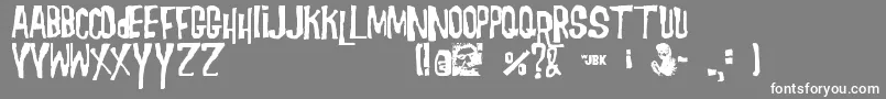 フォントMorgus – 灰色の背景に白い文字