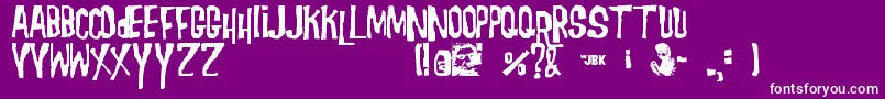 Morgus Font – White Fonts on Purple Background