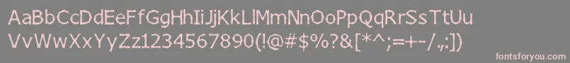 フォントChizzlerNormal – 灰色の背景にピンクのフォント