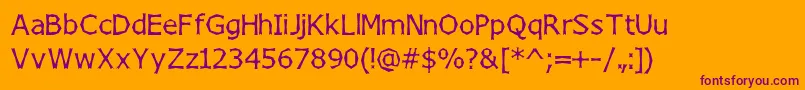 ChizzlerNormal Font – Purple Fonts on Orange Background