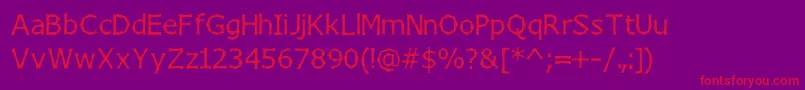 ChizzlerNormal Font – Red Fonts on Purple Background