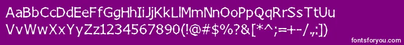 ChizzlerNormal Font – White Fonts on Purple Background