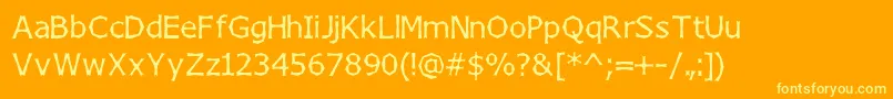 ChizzlerNormal Font – Yellow Fonts on Orange Background