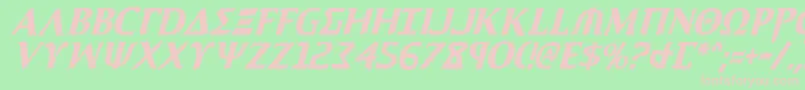 AegisCondensedItalic Font – Pink Fonts on Green Background