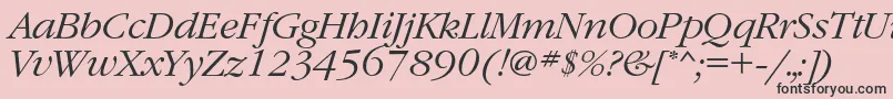 Lisätietoja GaramondcLightitalic-fontista GaramondcLightitalic-fontti – mustat fontit vaaleanpunaisella taustalla