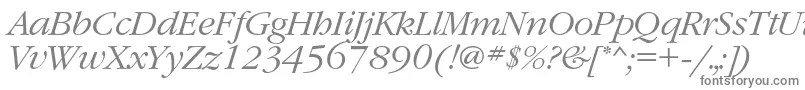 Czcionka GaramondcLightitalic – szare czcionki na białym tle