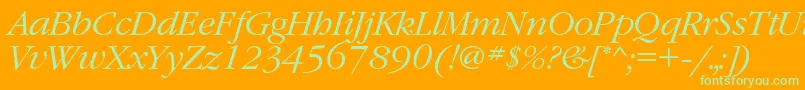 fuente GaramondcLightitalic – Fuentes Verdes Sobre Fondo Naranja