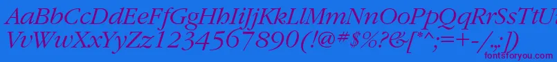 Lisätietoja GaramondcLightitalic-fontista GaramondcLightitalic-fontti – violetit fontit sinisellä taustalla