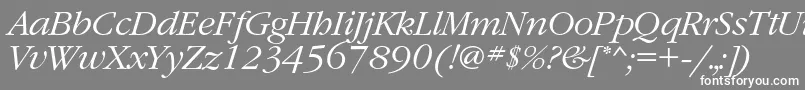GaramondcLightitalic Font – White Fonts on Gray Background