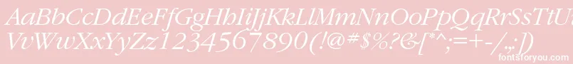 GaramondcLightitalic Font – White Fonts on Pink Background