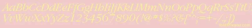 fuente GaramondcLightitalic – Fuentes Amarillas Sobre Fondo Rosa