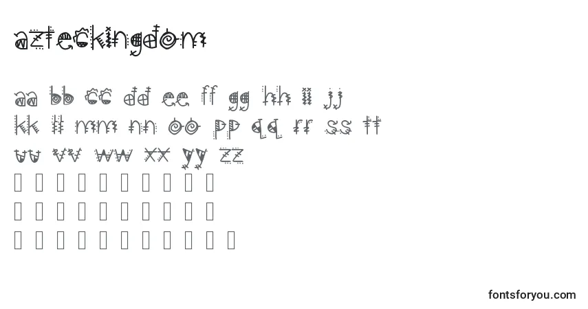 Czcionka AztecKingdom – alfabet, cyfry, specjalne znaki