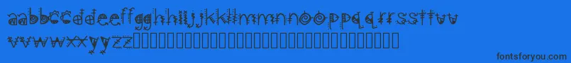 フォントAztecKingdom – 黒い文字の青い背景