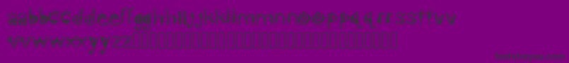 フォントAztecKingdom – 紫の背景に黒い文字