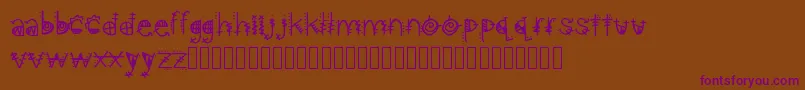 AztecKingdom Font – Purple Fonts on Brown Background