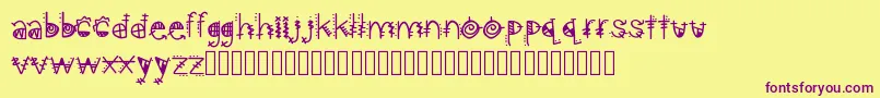 AztecKingdom Font – Purple Fonts on Yellow Background