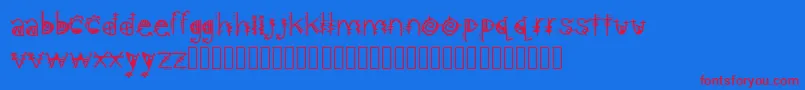 AztecKingdom Font – Red Fonts on Blue Background