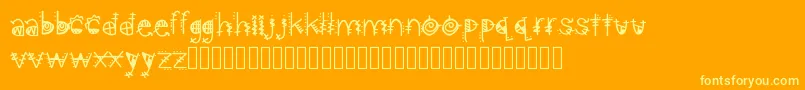 AztecKingdom Font – Yellow Fonts on Orange Background