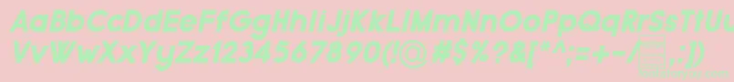 TypoGroteskBlackItalicDemo Font – Green Fonts on Pink Background