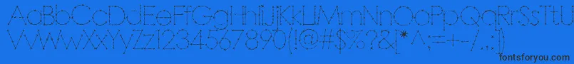 Barbarello Font – Black Fonts on Blue Background