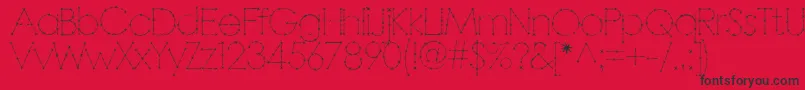 フォントBarbarello – 赤い背景に黒い文字