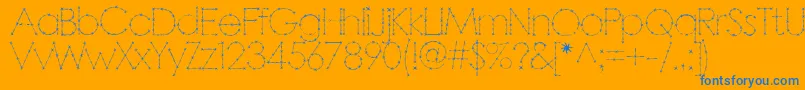 Barbarello Font – Blue Fonts on Orange Background