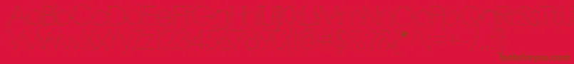 Fonte Barbarello – fontes marrons em um fundo vermelho