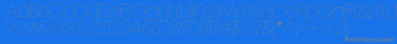 Barbarello Font – Gray Fonts on Blue Background