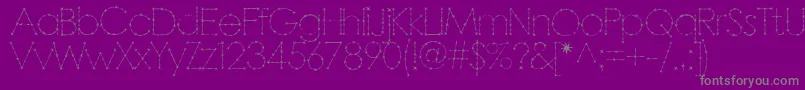 Barbarello Font – Gray Fonts on Purple Background