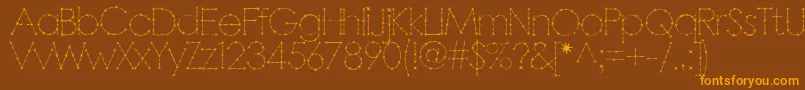 Barbarello Font – Orange Fonts on Brown Background