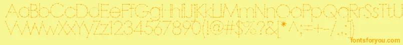 Barbarello Font – Orange Fonts on Yellow Background