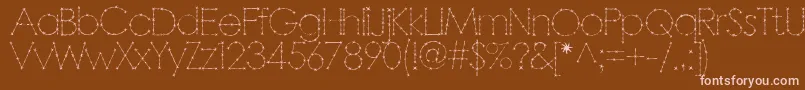 フォントBarbarello – 茶色の背景にピンクのフォント
