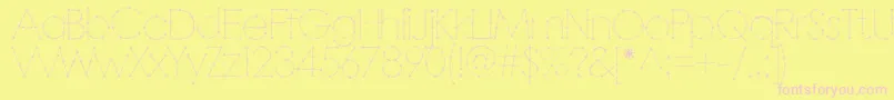 Barbarello-Schriftart – Rosa Schriften auf gelbem Hintergrund