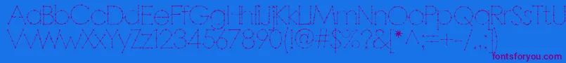 Barbarello Font – Purple Fonts on Blue Background