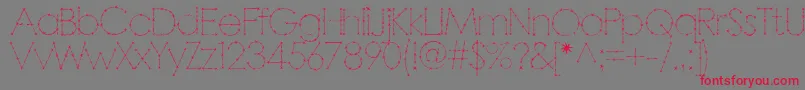 Barbarello-Schriftart – Rote Schriften auf grauem Hintergrund