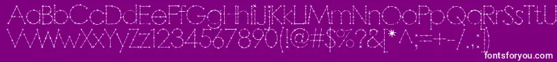 フォントBarbarello – 紫の背景に白い文字