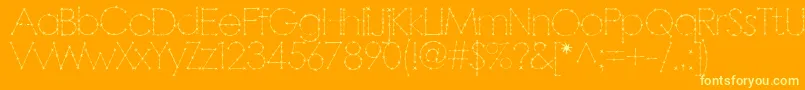 Barbarello Font – Yellow Fonts on Orange Background
