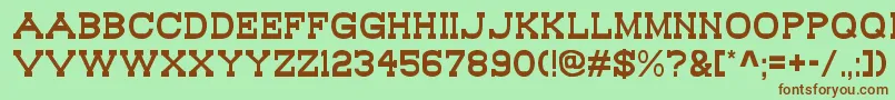 Bouweste Font – Brown Fonts on Green Background