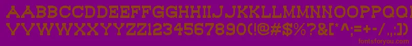 Bouweste Font – Brown Fonts on Purple Background