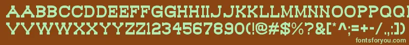 Bouweste Font – Green Fonts on Brown Background